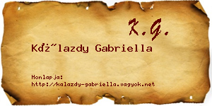 Kálazdy Gabriella névjegykártya