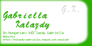 gabriella kalazdy business card